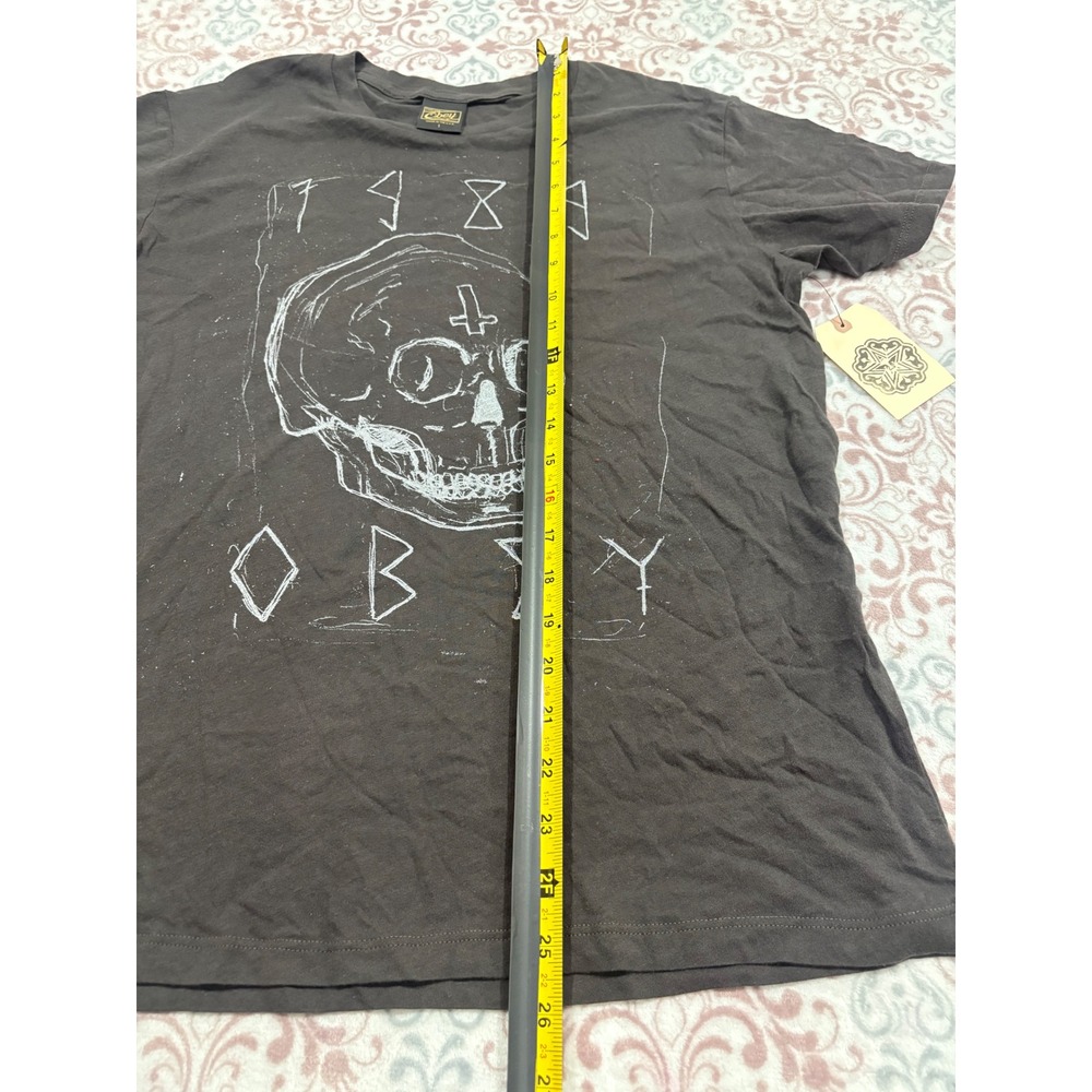 Obey Deadly Skull 1989 Graphic T-Shirt Graphite Grey Mens Small NWT Streetwear - Picture 7 of 9
